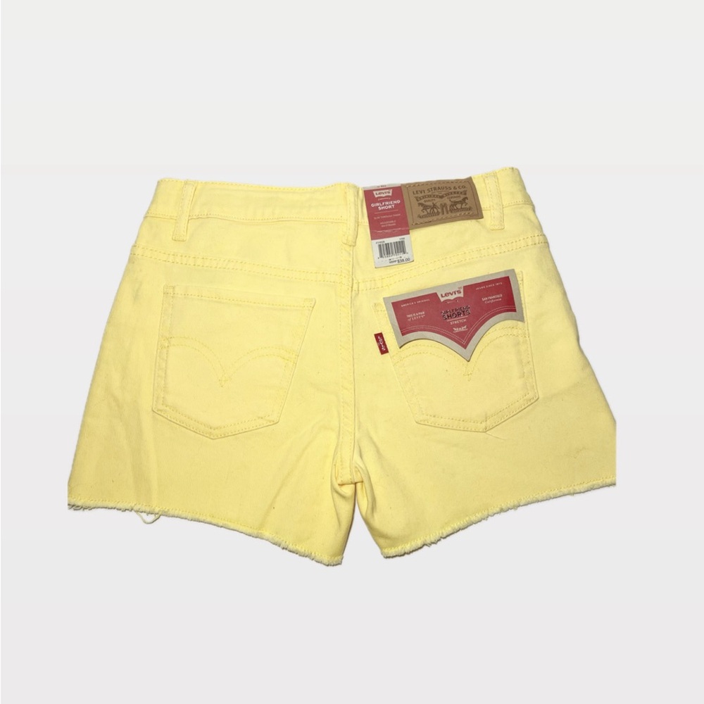 NWT Levi Girlfriend Shorts Yellow